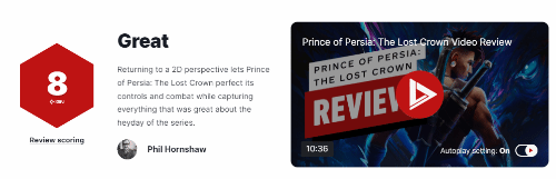 IGN評波斯王子系列最佳 8分高分評價！