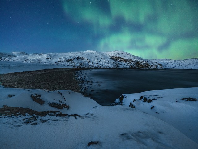  Aurora in Barents Sea, Fuji GFX100 II, Kola Peninsula