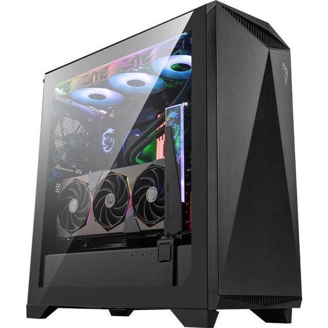 msi mpg 300r 氪金枪3机箱台式机电脑主机360水冷argb电竞atx海景房大