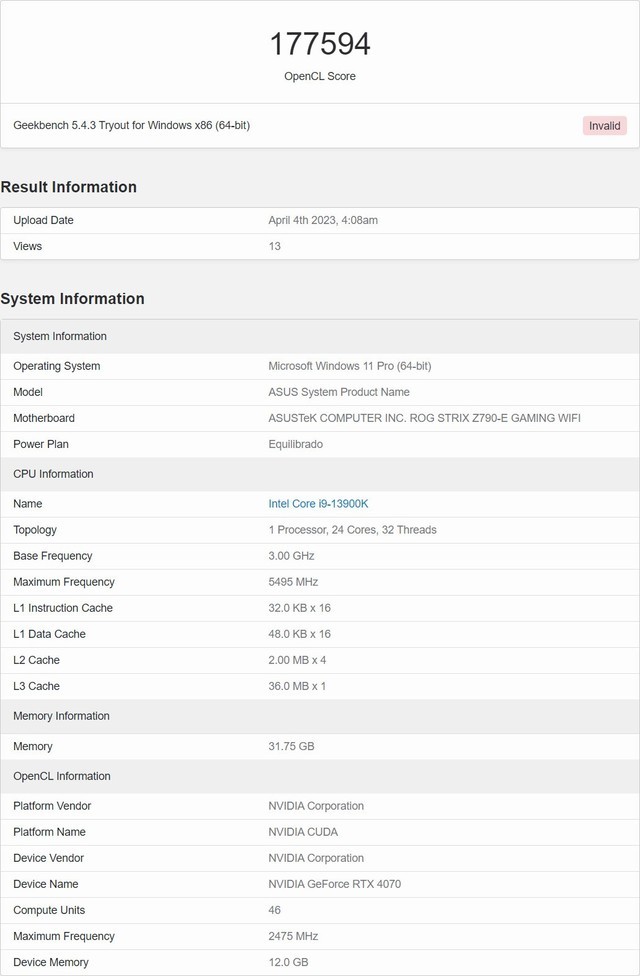 ܶԱRTX 3080RTX 4070ԿOpenCLܷع