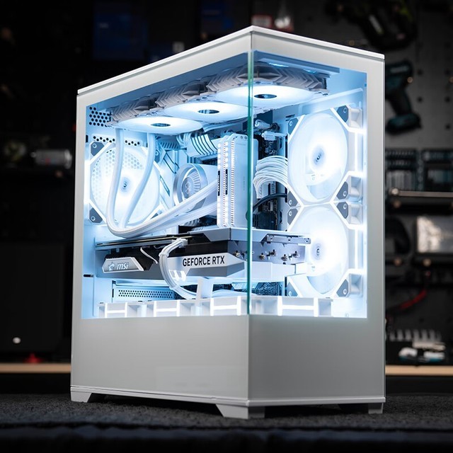 pado半岛铁盒毕方360白色海景房m-atx台式机主机_游戏硬件机箱电源