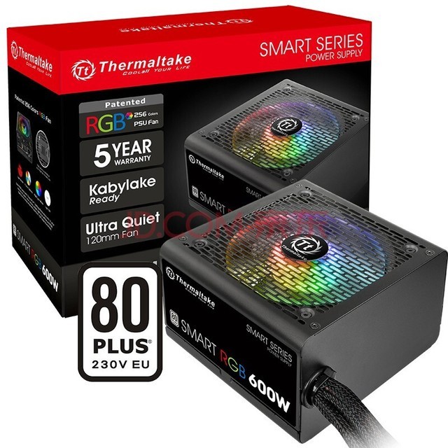 ThermaltakeTt600W Smart RGB 600 ԵԴ80PLUS֤/256ɫЧ/¿ط/ֱ֧ߣ