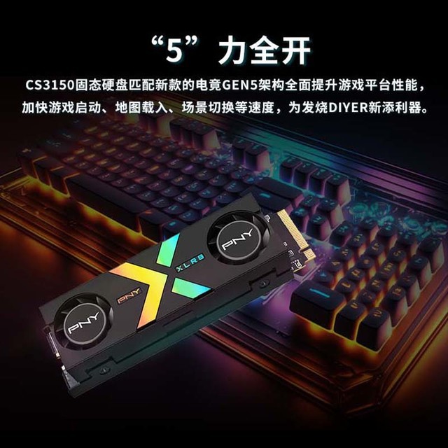ޡPNYضCS3150ϵ2TB RGB˫SSD̬Ӳ̵ּ2599Ԫ