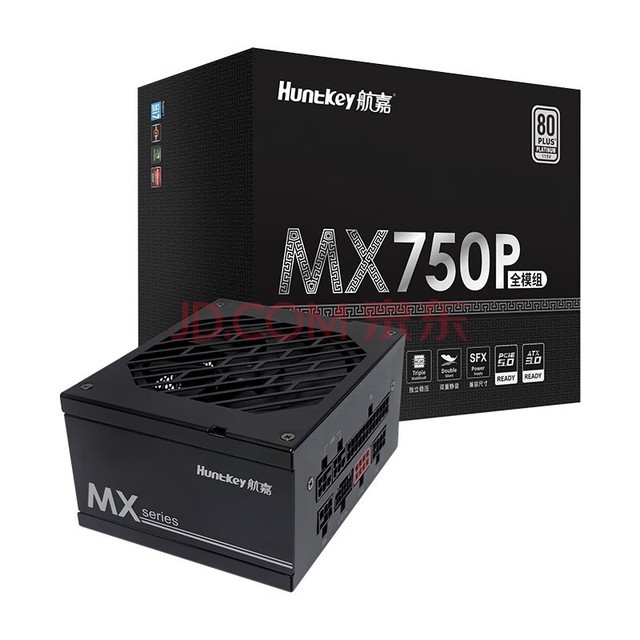 ΣHuntkeyMX750P SFXԴ ׽ȫģԴ ATX3.0/Pcie5.0/ѹ MX750Pɫ-750W׽