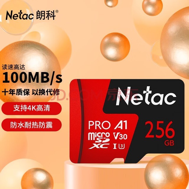 ʿƣNetac256GB TFMicroSD洢 A1 U3 V30 4K ߶г¼&ͷڴ濨 100MB/s