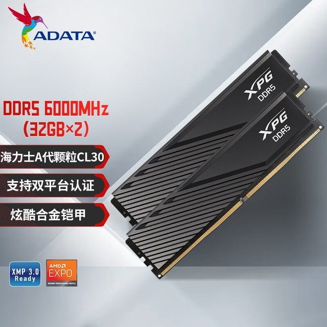 ޡXPG D300 DDR5 6000MHz̨ʽڴɱ1379Ԫ