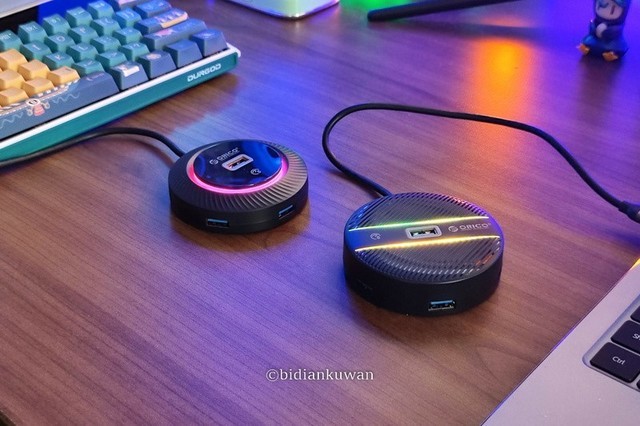 喜形于色的幻彩扩展：ORICO四合一USB扩展坞，长短AC两相宜