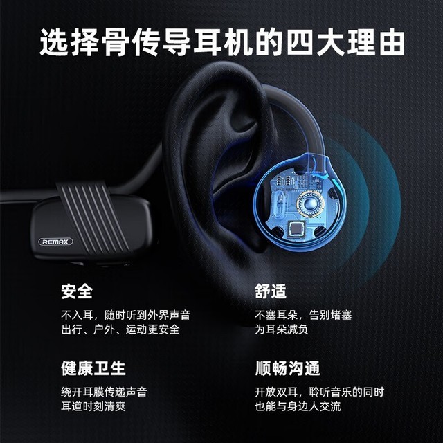 手慢无触控耳机大降价touchfish骨传导蓝牙耳机仅售123元