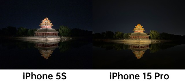 iPhone 5S、iPhone 15 Pro影像对比，苹果影像这十年进步了多少？