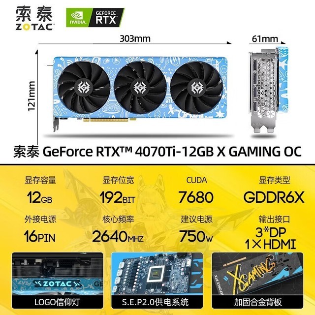 ޡʱZOTAC ̩RTX 4070Ti X Կֵ