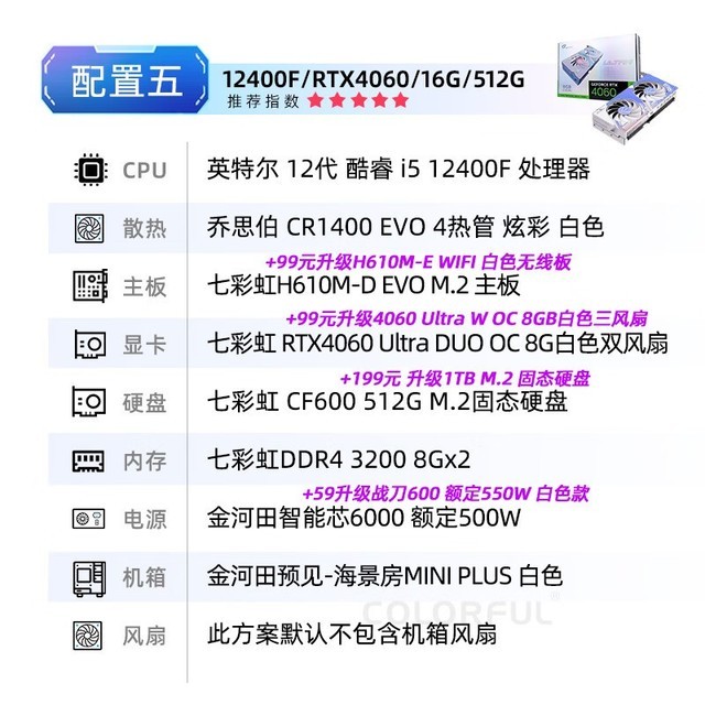 ޡ12i5̨ʽװ3050Կ 4099Ԫ