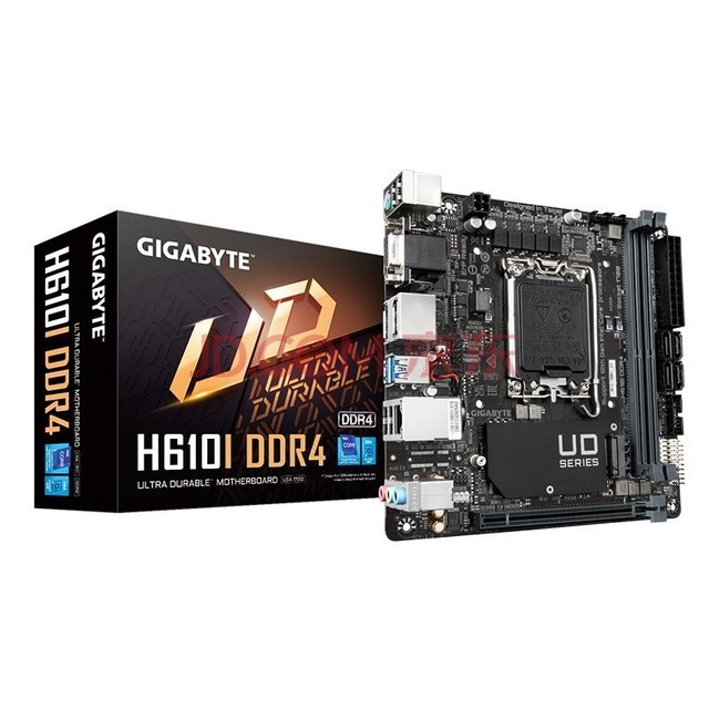 技嘉（GIGABYTE）H610M H/迷你itx DDR4主板 支持i5 12100/12400F H610I DDR4【mini itx小板】 单主板