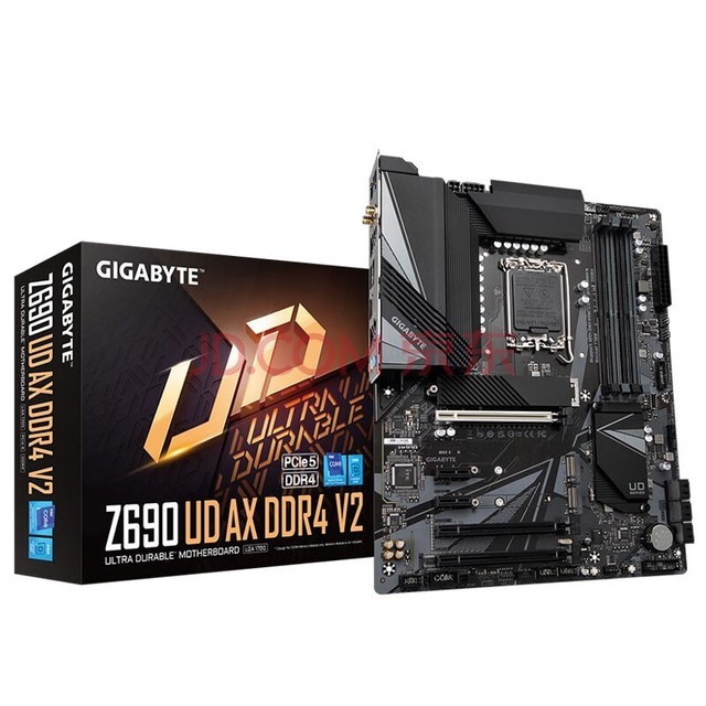 技嘉（GIGABYTE） Z690主板超耐久 台式机电脑主板支持12代i5/i7/i9处理器 Z690 UD AX DDR4 V2超耐久