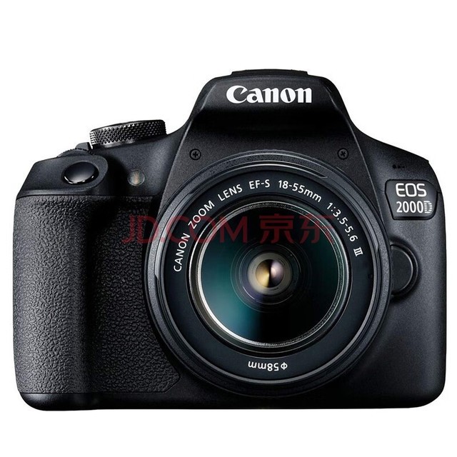 佳能（Canon）EOS 2000D 单反数码相机+18-55mm III镜头 APS-C画幅 高清照相机
