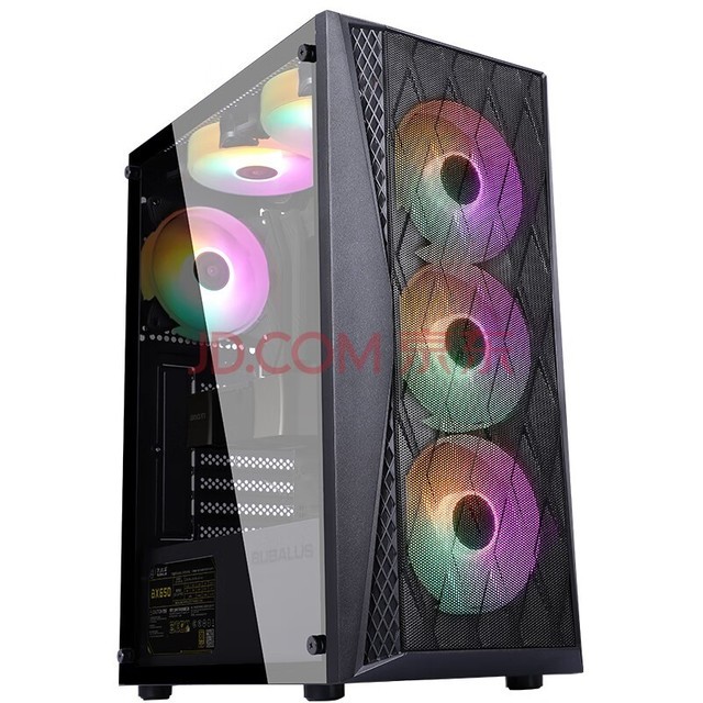  BUBALUS Wind Chasing M desktop computer game console side transparent chassis (supporting ATX motherboard/240 water cooling position/power compartment/backplane/U3)