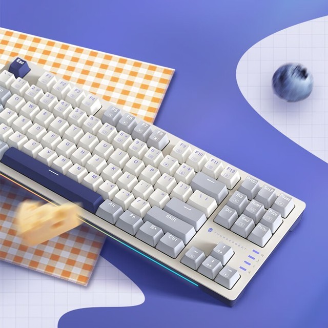 【手慢无】雷神K87机械键盘 人体工学设计 双色键帽139元！
