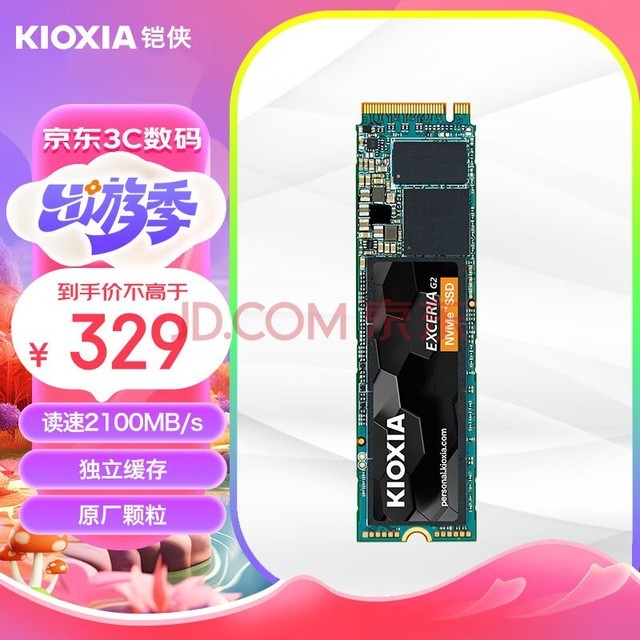 铠侠（Kioxia）500GB SSD固态硬盘 NVMe M.2接口 EXCERIA G2 RC20系列