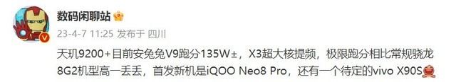iQOO Neo8 Pro׷9200+ִܷ135W