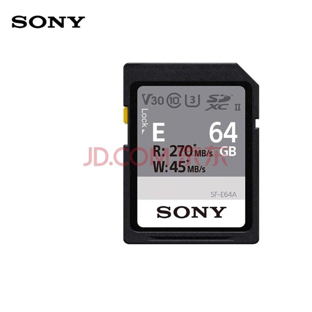 ᣨSONY64GB SD洢 SF-E64A EϵU3 C10 V30ٸߴ270MB/s ڴ濨(Ͽ)