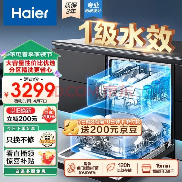 Haier15״ǶʽþϴW20ϴһ һˮЧ ϴٸEYW152286BK