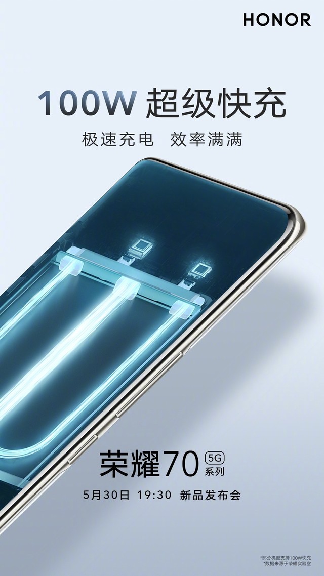 荣耀70系列支持100w快充 30号正式发布_荣耀 70 pro_手机新闻-中关村