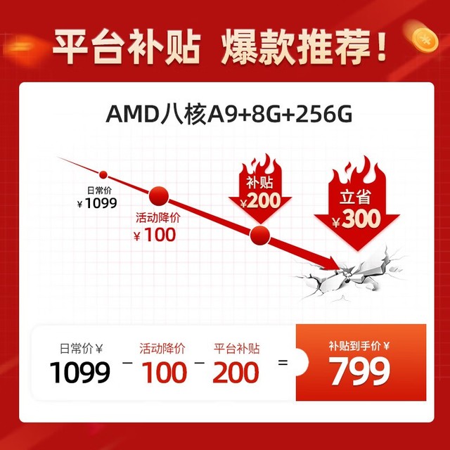 【手慢无】799元抢购AMD A9高性能商用台式机