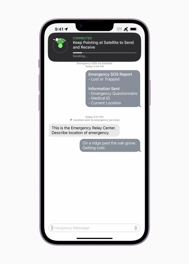苹果官宣，iPhone14卫星通信处事上线，求救只需15秒
