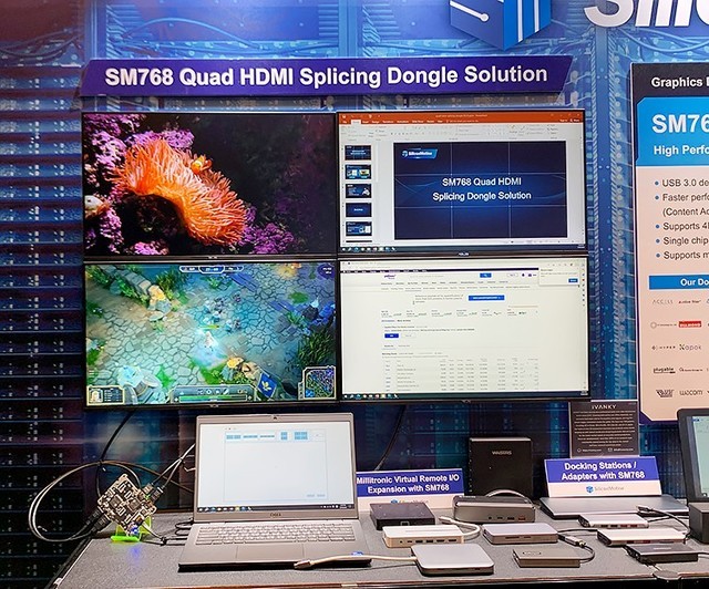 2023台北电脑展：SMI展示SM768图形SoC方案 实现双4K无线显示