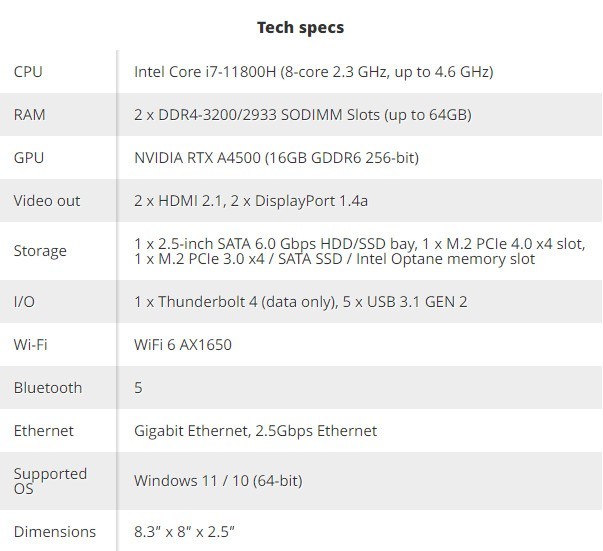 СӸ ̩ZBOXA4500 GPU 