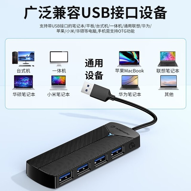 【手慢无】史诗级优惠！尤达大师USB3.0四口扩展坞仅售29.9元