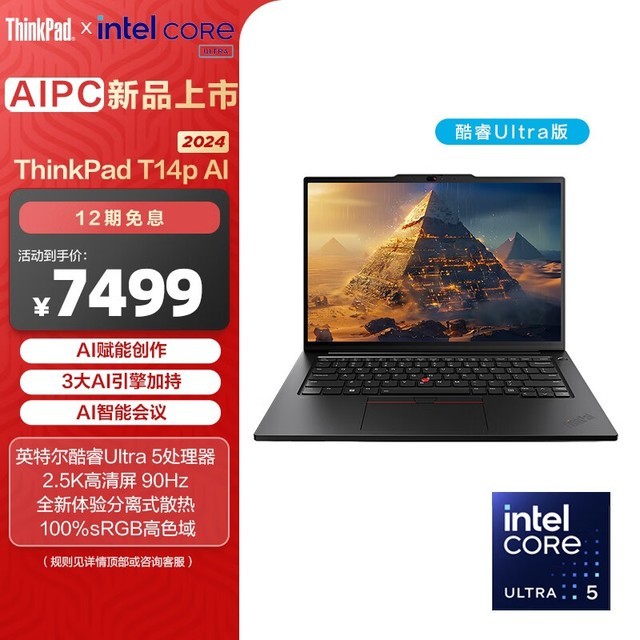 ThinkPad T14p AI 2024(Ultra5 125H/32GB/1TB/90Hz)