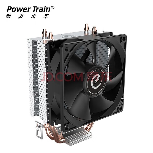 动力火车（PowerTrain）闪电Z200电脑CPU散热器风冷2铜管台式塔式风扇 1150/1151/1155/1156/1200/1700针12代13代 AM5/AM4