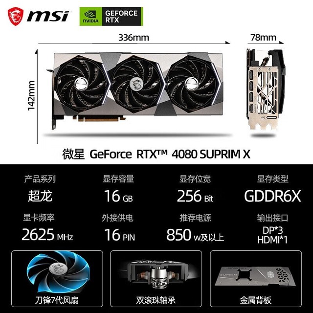 ޡ΢ǳ4080 SUPRIM X 16GԿּ10999Ԫ