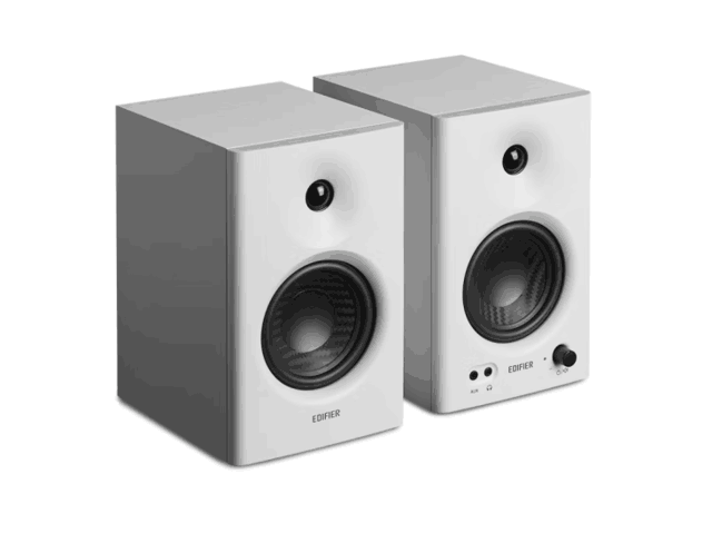 白色高颜值漫步者监听音箱443元