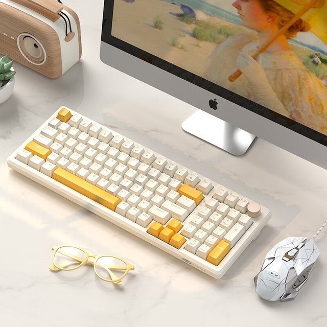 【手慢无】 MageGee MK-STAR 98键机械键盘鼠标套装优惠仅149元