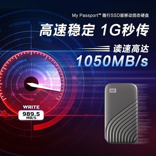 【手慢无】百亿补贴来啦!西部数据4TB移动固态硬盘到手仅需1649元