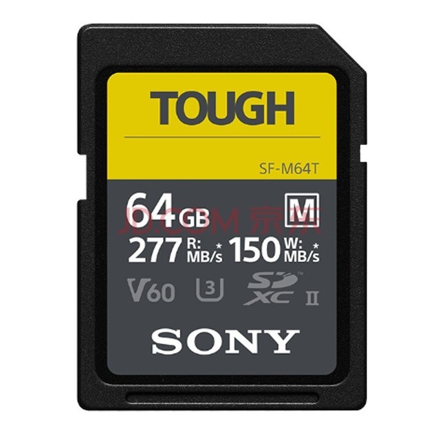 ᣨSONY64GB SD洢 SF-M64T/T1 MϵTOUGH U3 V60ٸߴ277MB/s UHS-II ڴ濨