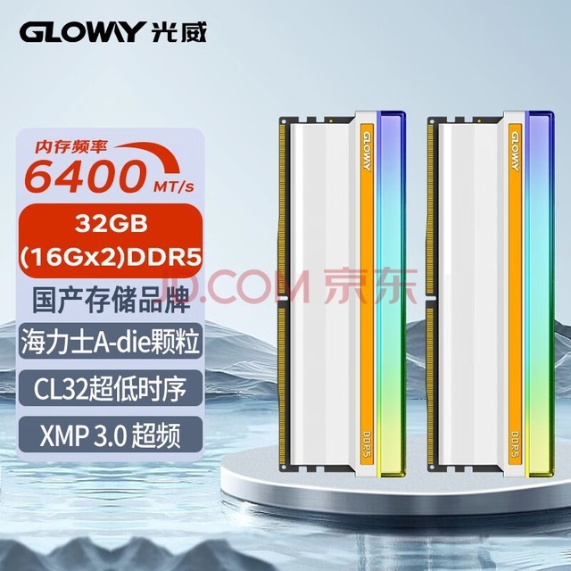 Gloway32GB(16GBx2)װ DDR5 6400 ̨ʽڴ RGBϵ ʿA-die CL32 AI