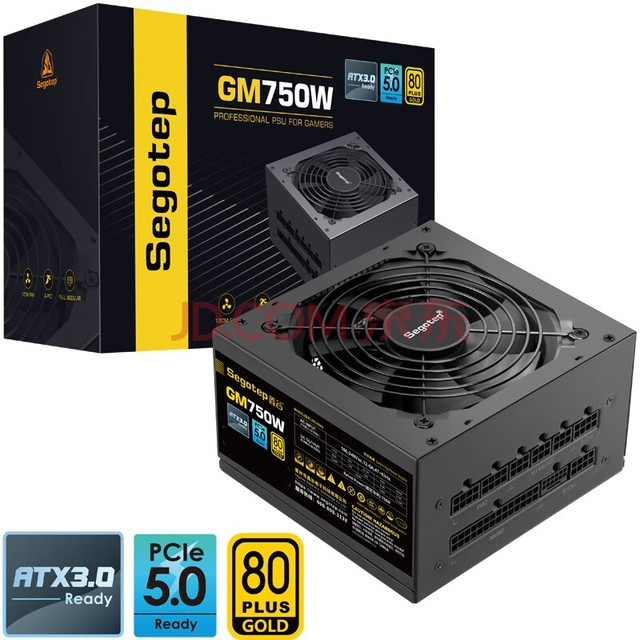 鑫谷（segotep）GM750W ATX3.0电源（原生PCIE5.0/12VHPWR/80plus金牌/全模组设计/台式电脑主机箱电源）