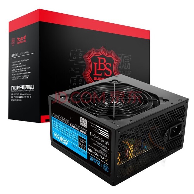 大水牛（BUBALUS）额定650W 劲强650台式电脑主机电源（支持4060显卡/主动式PFC/12CM风扇/智能温控/支持背线）
