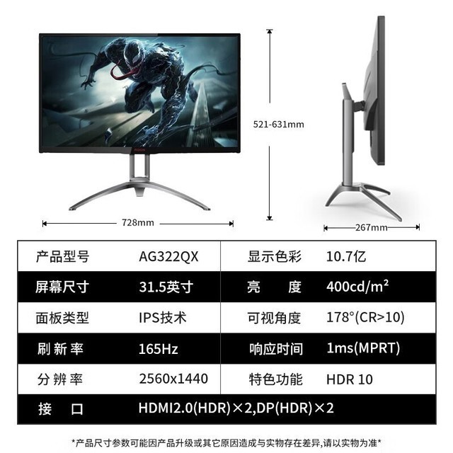 ޡAOCڽAGONAG322QX羺ʾ1999ؼң