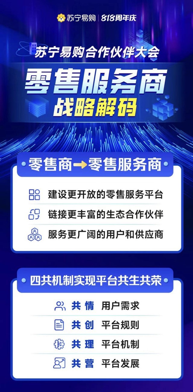 苏宁易购召开818合作伙伴发展大会：打造更开放的零售服务平台