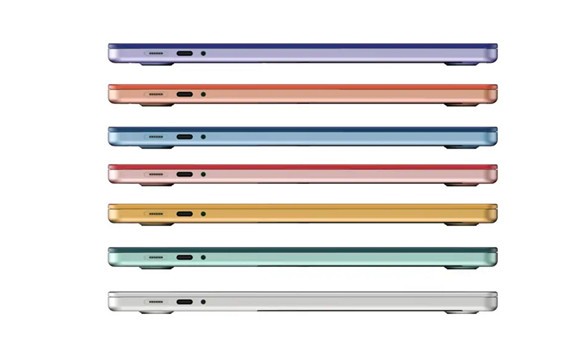 2022款MacBook Air高清渲染图来了 7种颜色可选 