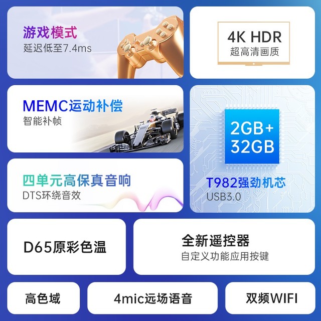 【手慢无】性价比极高!雷鸟4K超清120Hz防抖平板电视1729元 包邮