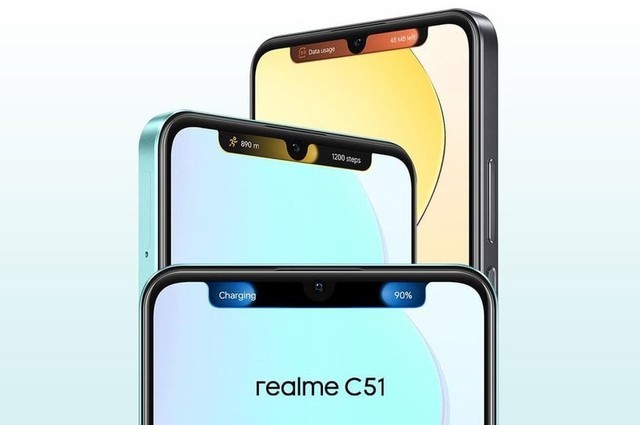 realme C51手机渲染图曝光，采用直角边框设计