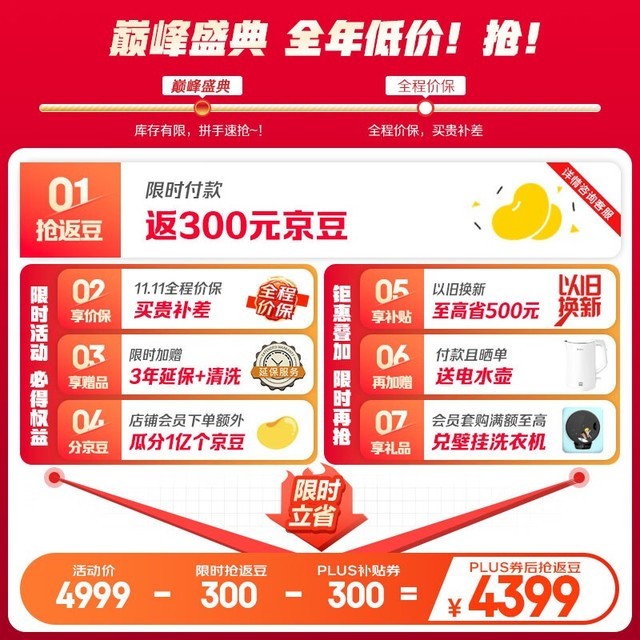 【手慢无】海尔巨能冻冰箱621L羊脂白版3939元到手享超值优惠