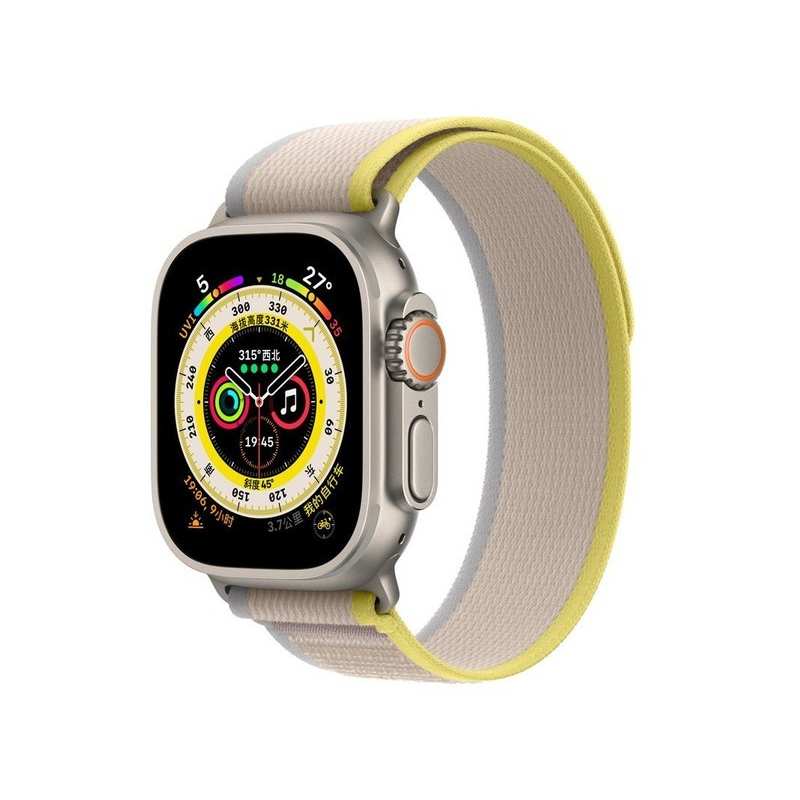 Apple（苹果） Apple Watch Ultra 49mm（GPS+蜂窝网络/钛金属表壳/黄配米色野径回环式表带/M/L）