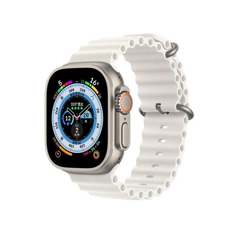Apple（苹果） Apple Watch Ultra 49mm（GPS+蜂窝网络/钛金属表壳/白色海洋表带）