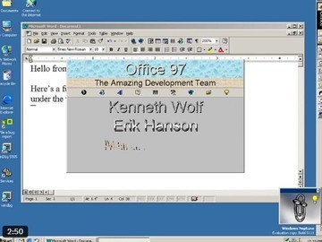1996年办公软件隐藏彩蛋曝光，致敬开发者团队