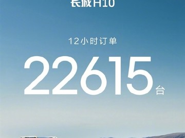 长城H10方盒子大六座SUV上市首日订单破2.26万台